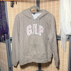 GAP Oatmeal Heather Zip-up Hoodie